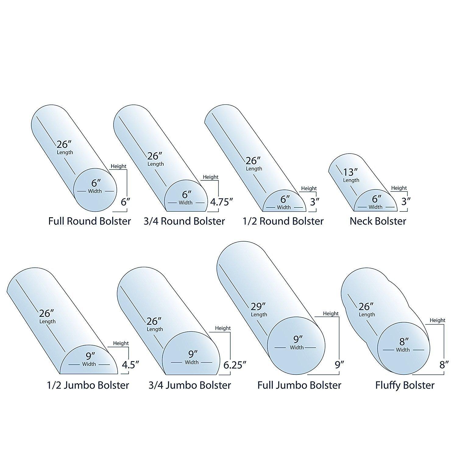 EarthLite EARTHLITE Massage Bolster Pillow Half Jumbo Durable, Easy to clean 100% PU Upholstery incl. Strap Handle/Professional Quality CFC-FREE/Back Pain Relief, Vanilla Crme