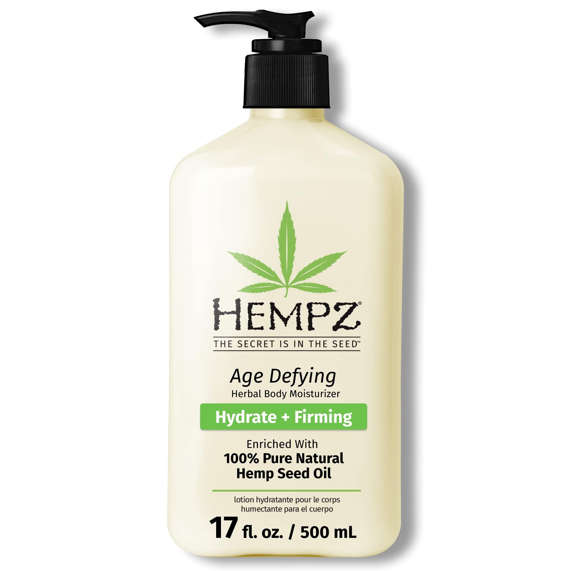 Hempz Hempz Age-Defy Body and Hand Lotion for Dry Skin, for Cracked & Crepey Skin, Quick Absorption Moisturizer, Large 17 oz