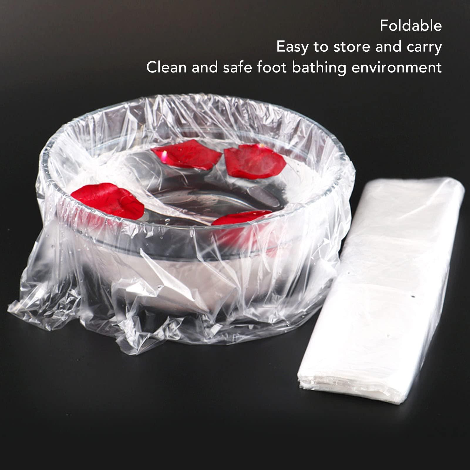 Natudeco 500Pcs Disposable Foot Tub Liners Pedicure Basin Bags Foot Soak Bags for Pedicure SPA, Foot Tub Protective Liners