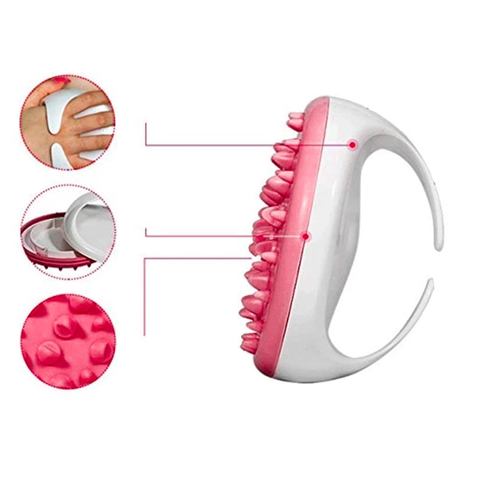 SDbrush 2pcs Scala Cellulite Massager and Remover Brush Mitt Massager BrushPurple and Black) 1redwith1purple