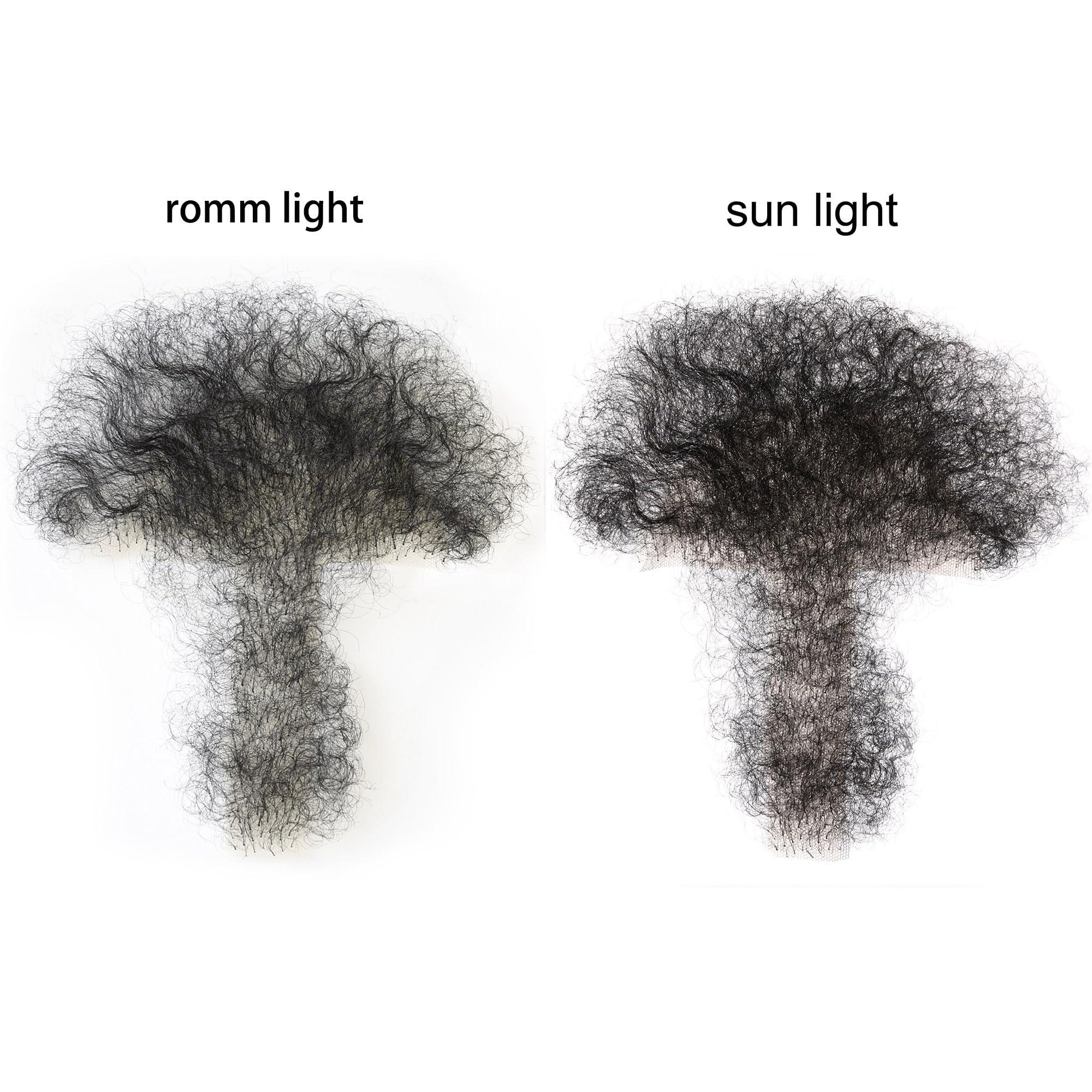 viviaBella viviaBella Handmade Men Fake Chest Hair Synthetic Hair Body Hair Adding Hair Volume Enhancement of Manliness (Natural Black, Style2)