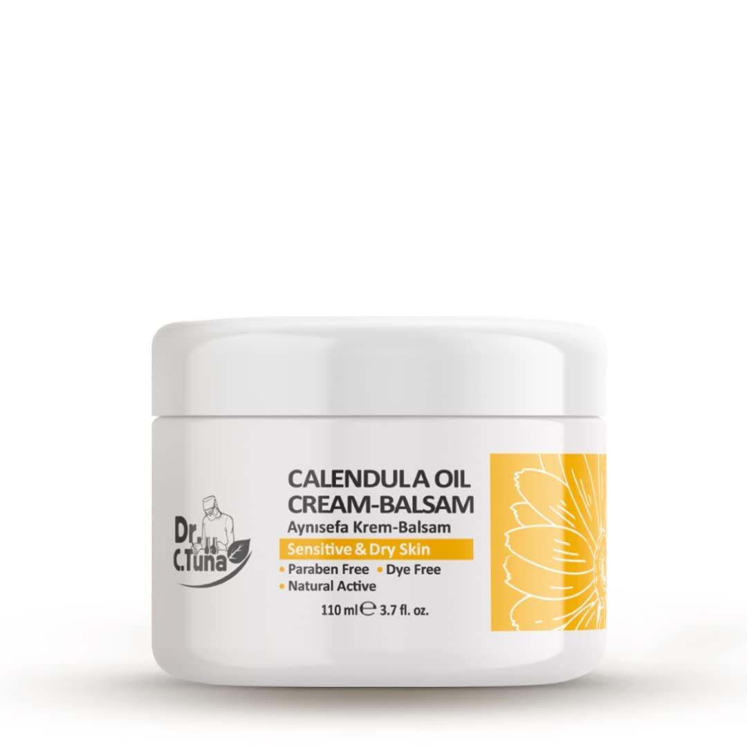 FARMASi FARMASi Dr C Tuna Calendula Cream Balsam for Skin, Body Pure Natural Skincare Repair and Moisturizer Healing Effects for Dry Skin, Plant Rich Protection with Calendula, Chamomile 3.4 Fl