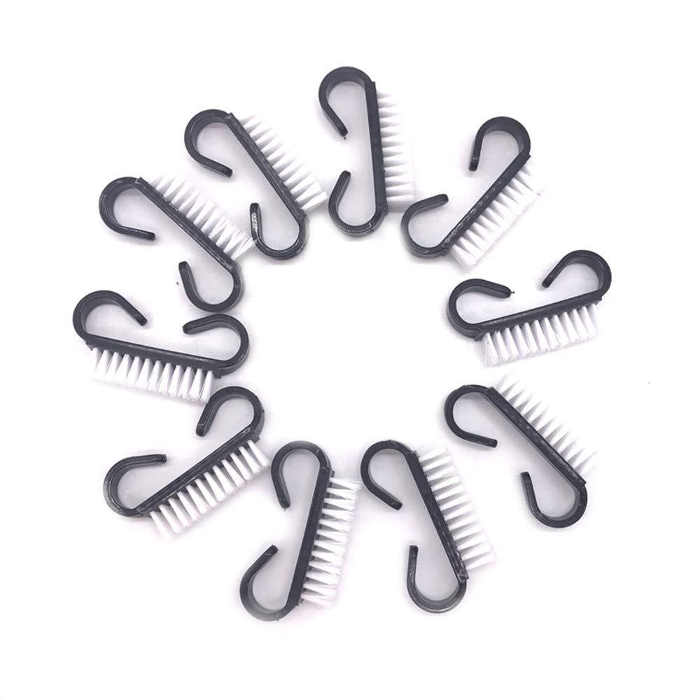 Suxgumoe Nail Brush,20 Pieces Black Handle Nail Cleaning Brushes Fingernail Brushes Hand Wash Brush for Toes and Nails Cleaning