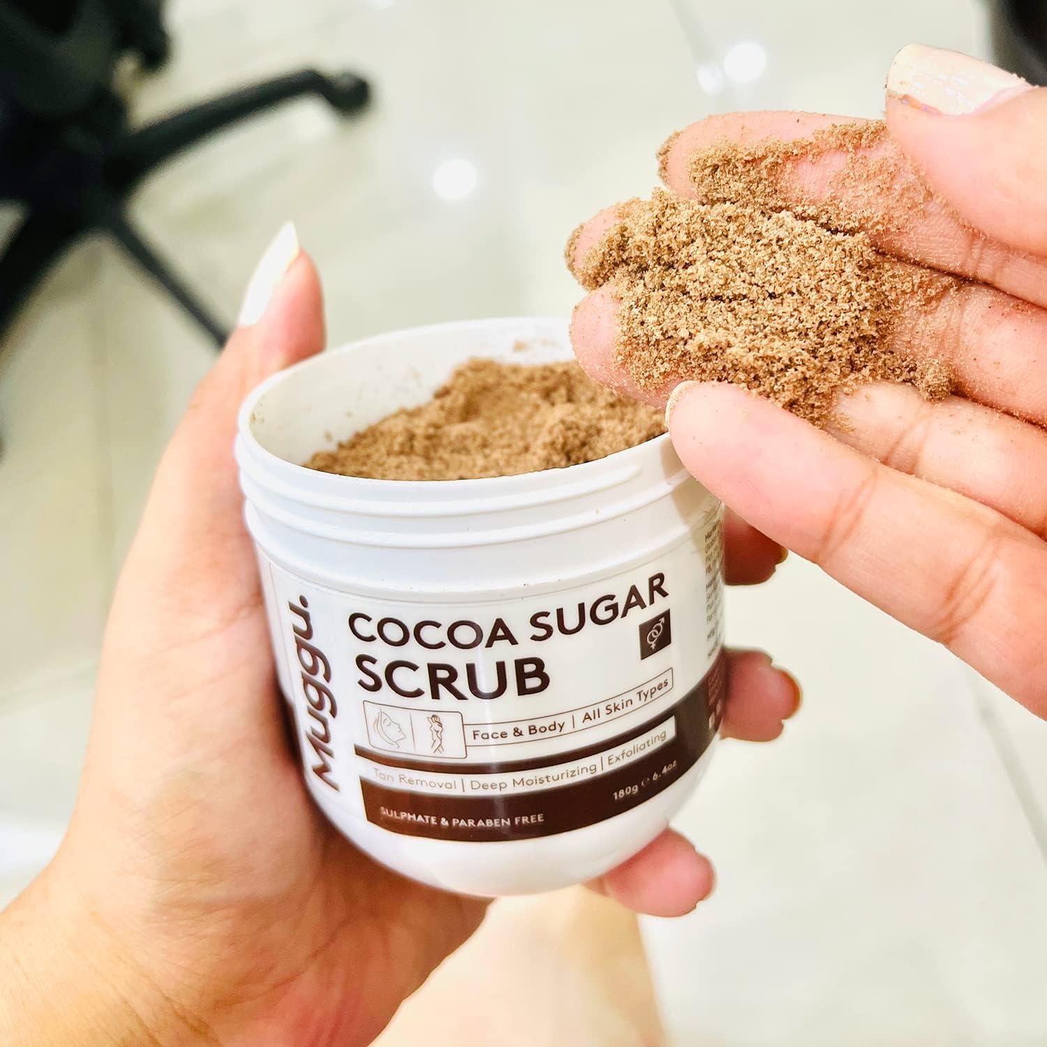 Generic Skincare Cocoa Sugar Exfoliating Body Scrub with Coffee and Cocoa Butter | D Tan Body Scrub for Men and Women | Coffee Body Scrub | De Tan Removal - 180gm