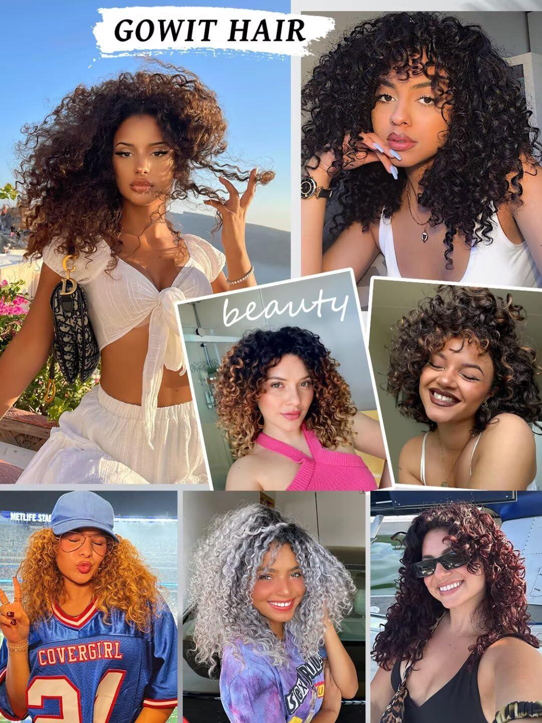 GOWIT Gowit Gogo Curl Crochet Hair 10 Inch 6 Packs Short Curly Crochet Hair for Black Women Honey Blonde Deep Ocean Wave Crochet Hair Synthetic Crochet Braids 10\",27#)