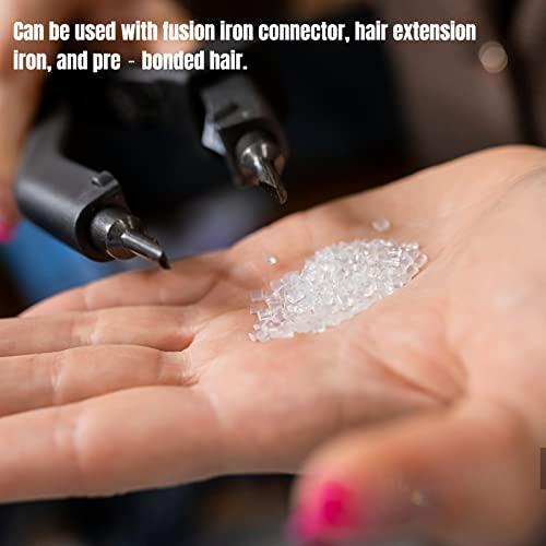 Betued 100g Keratin Glue for Hair Extensions, Hair Extension Glue, Hair Extension Beads, Keratin Glue Beads Transparent Hair Extension Keratin Granule Hot Fusion Extension Glue Bead Accessory