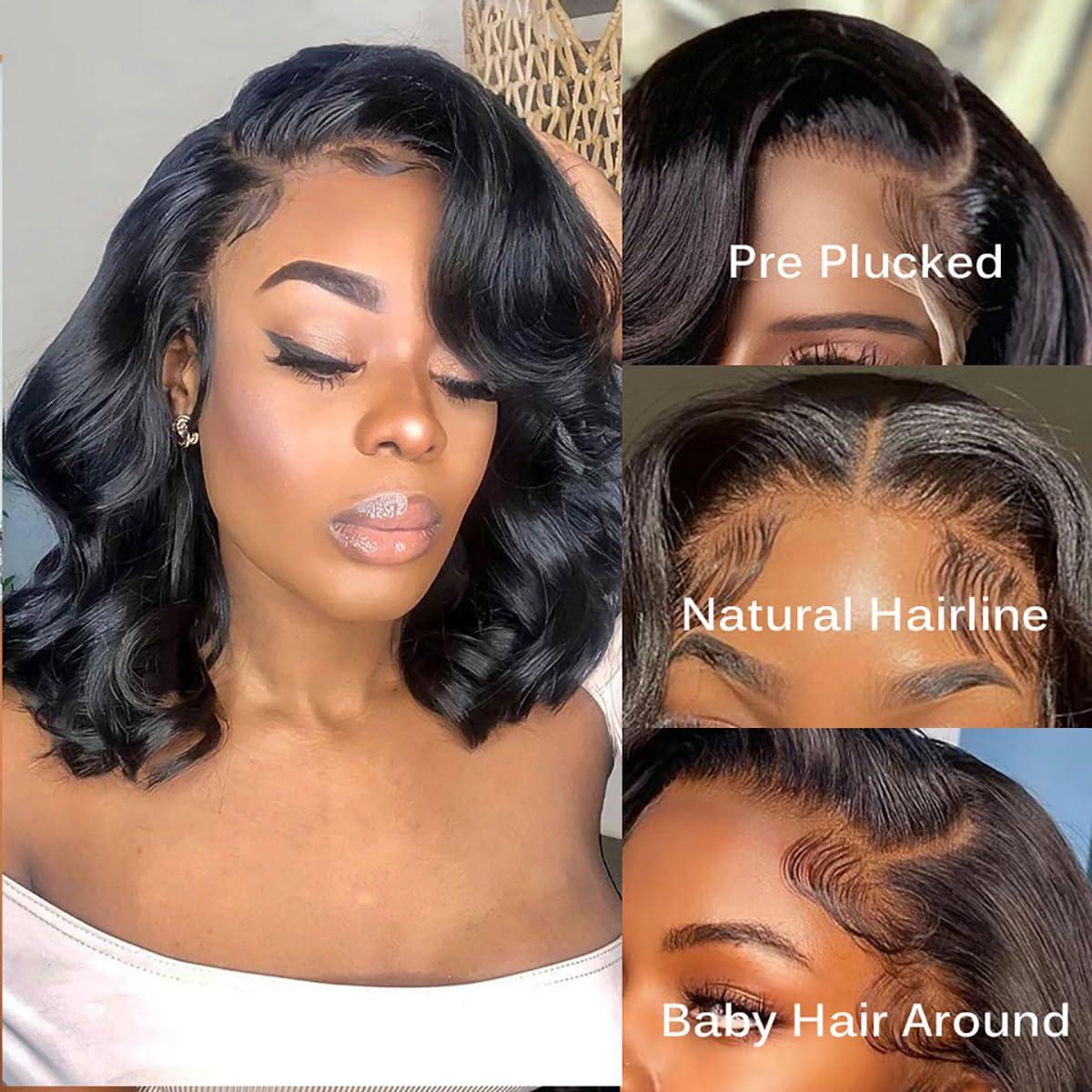 mmiQus mmiQus 13x4 Frontal Body Wave Lace Frontal 100% Human Hair Ear to Ear lace Frontal 13x4 Body wave hd Transparent Lace Closure 16 Inch