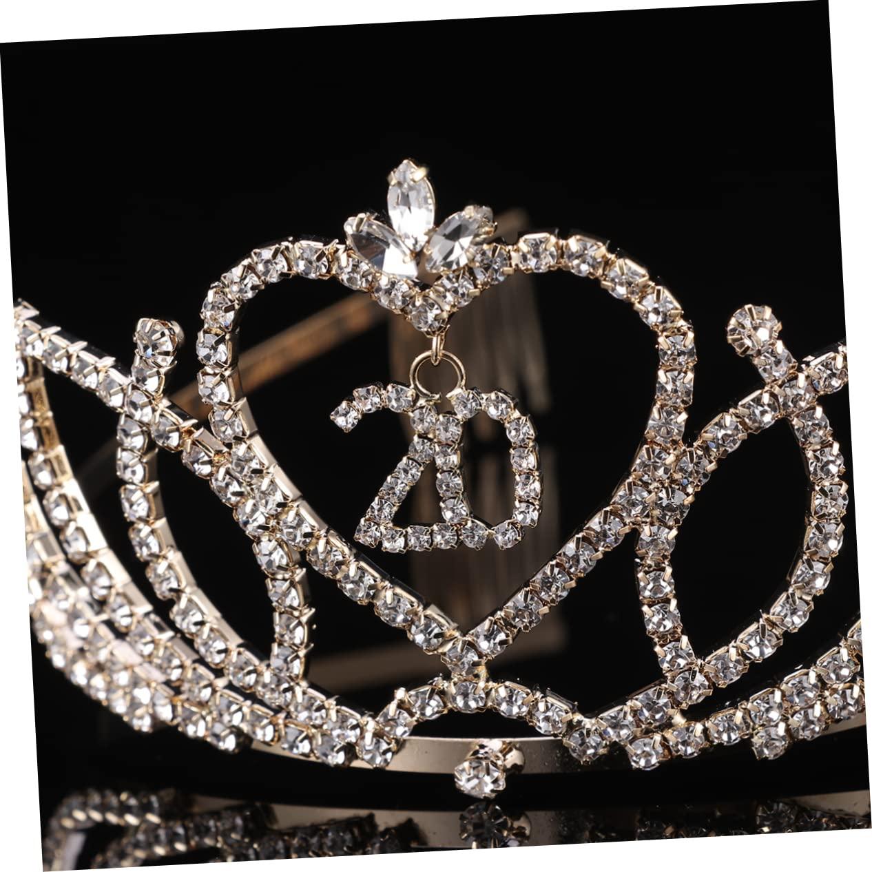 DRESSOOS DRESSOOS 1pc Crown Hair Clasp Party Hair Clasp Birthday Princess Bridal Headpiece Girls Headband Birthday Headband 40th Birthday 20th Birthday Crown for Girls Dress Accessories Dinner Party