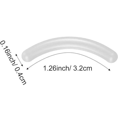 jeufond Jeufond 80 pcs Eyelash Curler Refills, Eyelash Curler Pads, Silicone Rubber Universal Eye lash Curler Replacement Refills with Clear Storage Box (White)