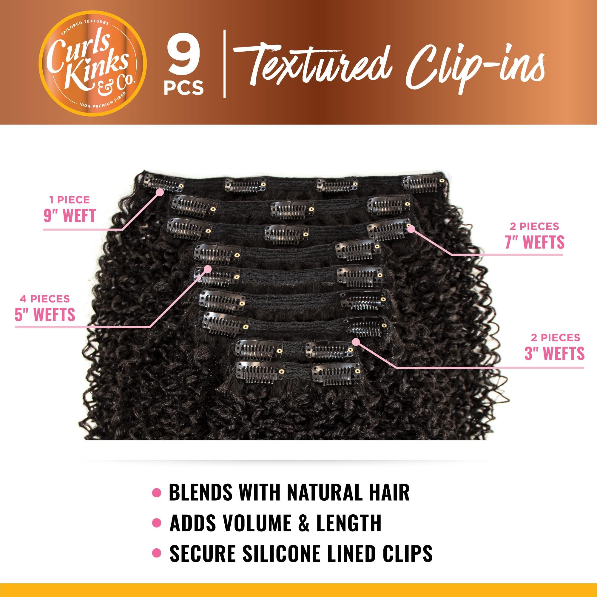 Sensationnel Sensationnel Clip in Dream Chaser - 14 inch Textured Clip in 9 Piece Pack Adds Volume Protective Style - Curls Kinks & Co (T2/BG)