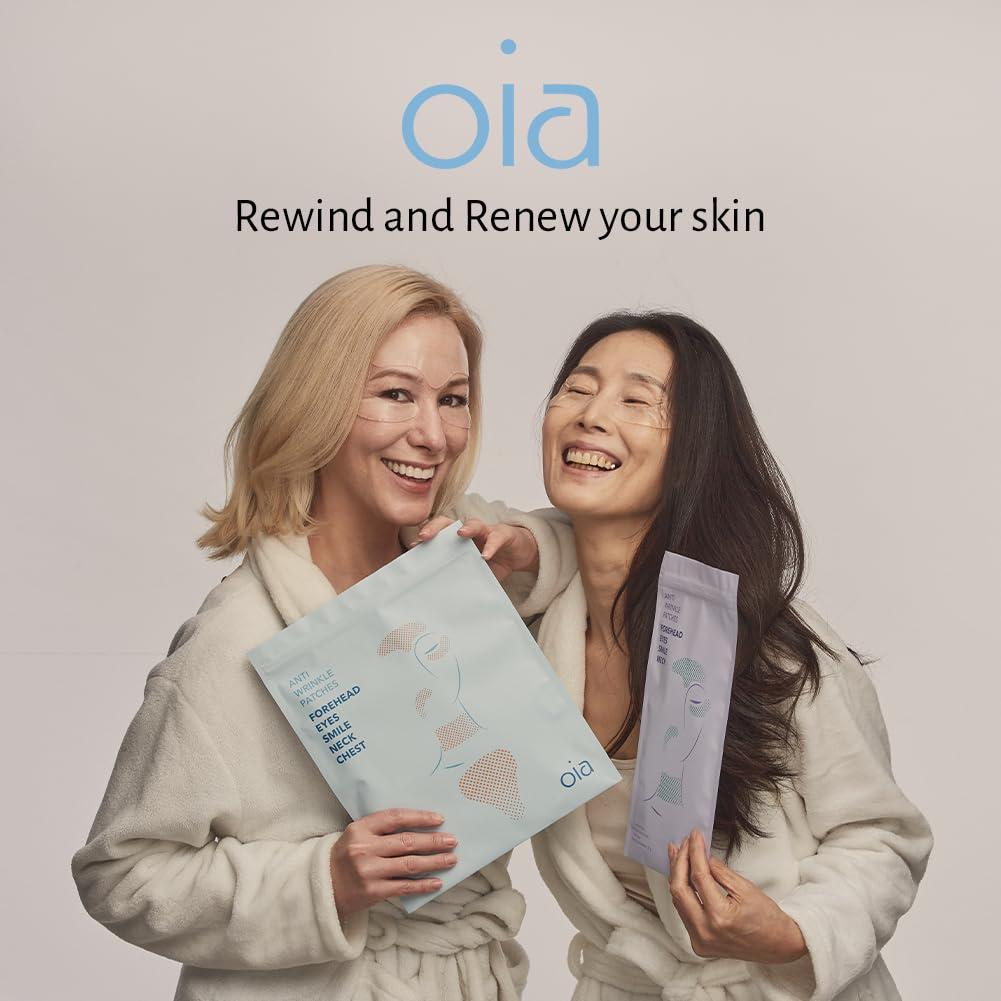 OIA OIA Anti Wrinkle Patches 2.0 Facelift | Face, Eyes, Forehead, Neck Wrinkles | Made with 100% Medical Grade Silicon | Advanced Wrinkle Care with Clear Reusable Pads | Overnight Wrinkle Smoothing