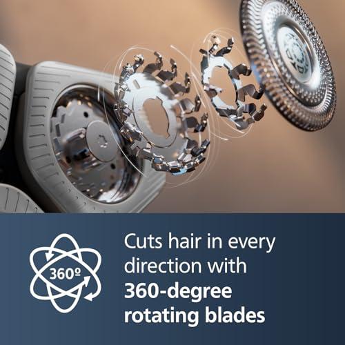 Philips Norelco Philips Norelco Shaver Series 9000 Prestige, Wet and Dry Electric Shaver, Lift & Cut Shaving System, SenseIQ Technology, Precision Trimmer, Cleaning Pod, Premium Pouch, Black Matte, Model SP9840/90