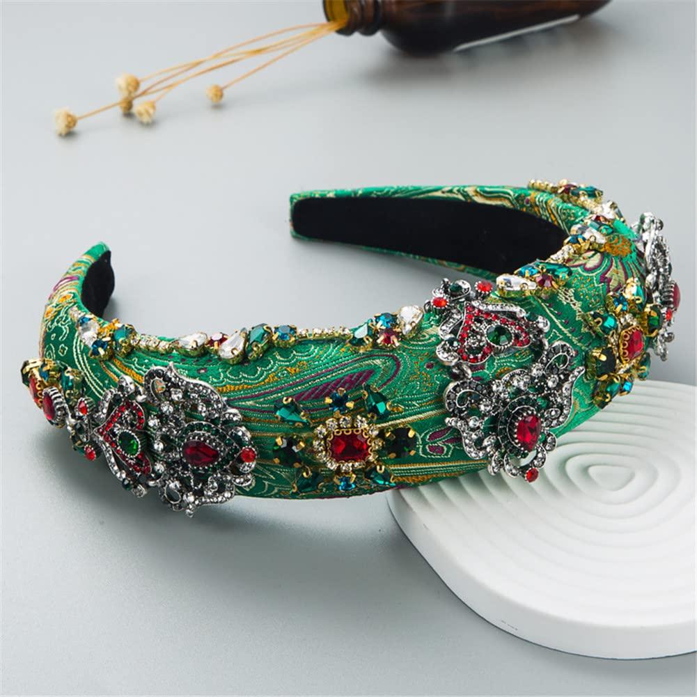 Youllyuu Youllyuu Baroque Sparkly Rhinestone Headband Women Big Crystal Diamond Hairband Hair Hoop Girls Gift 18