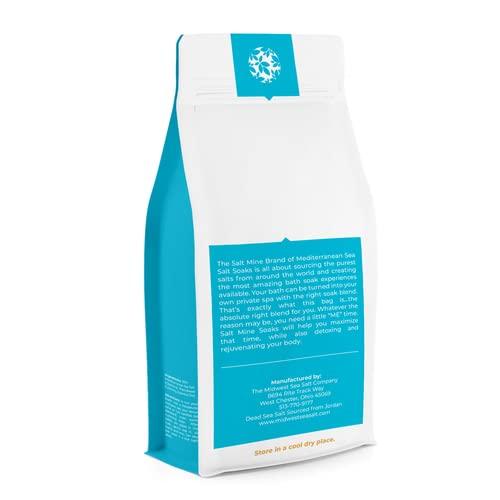 Midwest Sea Salt Company Peppermint Premium Mediterranean Coarse Grain (2mm) Sea Salt Soak 20 lbs - Custom - Yellow