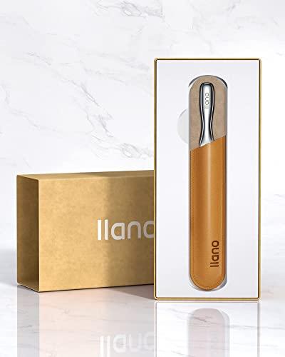 llano llano Metal Nail File, Stainless Steel Nail Files for Natural Nails with Leather Case, Medical Grade Double Sided Toenail Files for Thick Nails, Professional Fingernail Files for Women Men and Seniors