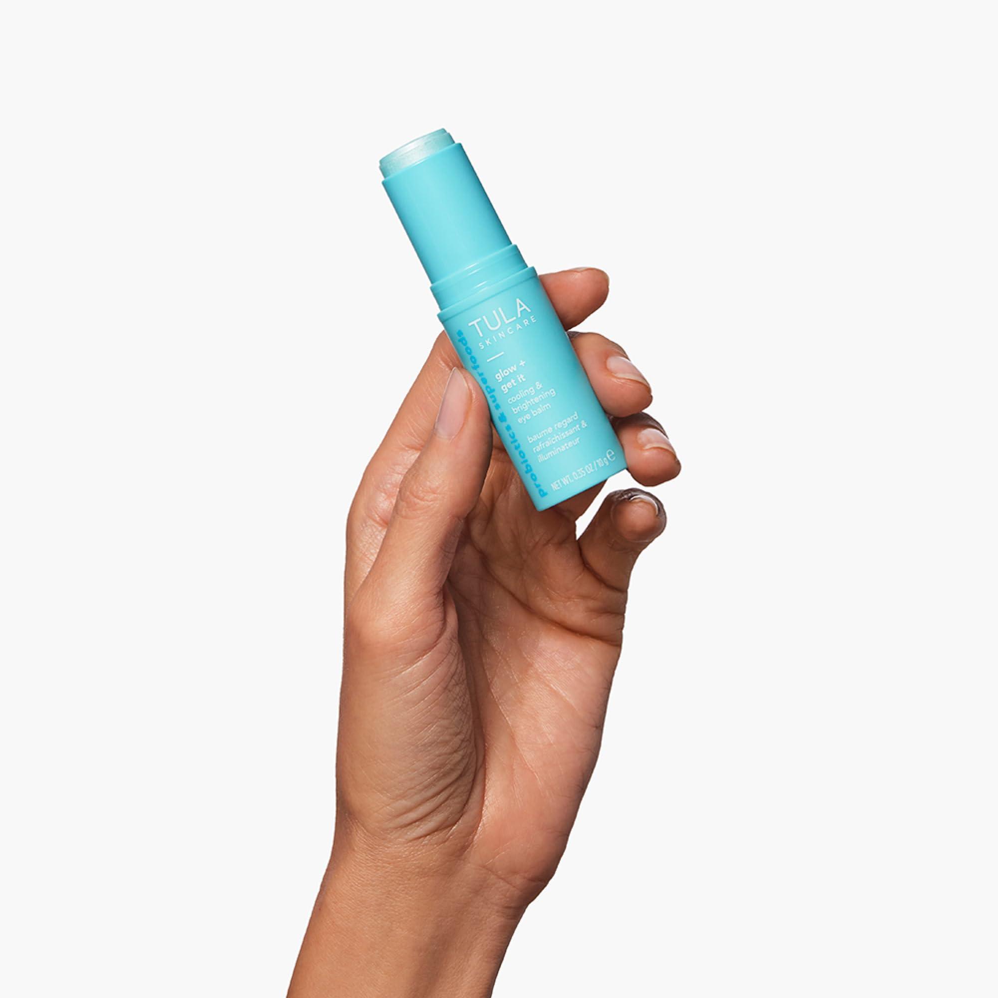 TULA TULA Skin Care Eye Balm Glow & Get It - Dark Circle Treatment, Instantly Hydrate and Brighten Undereye Area, Portable and Perfect to Use On-the-go, 0.35 oz.