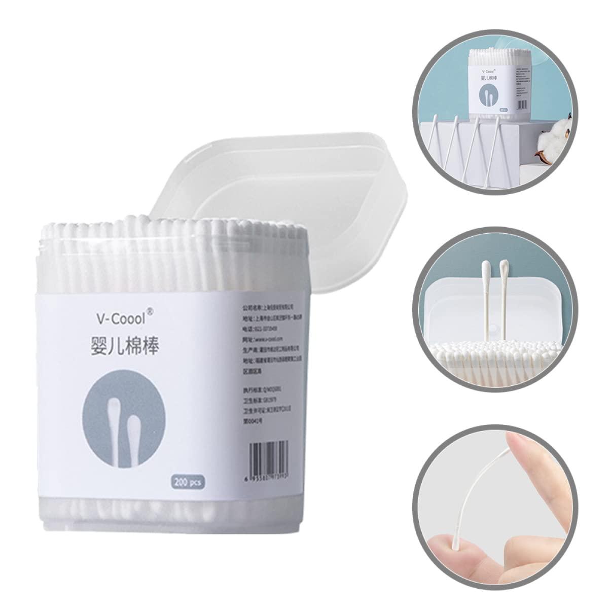 Toddmomy 800 Pcs Cotton Swab Ear Cleaning Swab Cotton Stick Swab Baby Ear Wax Cleaner Baby Ear Cotton Stick Cosmetic Swabs