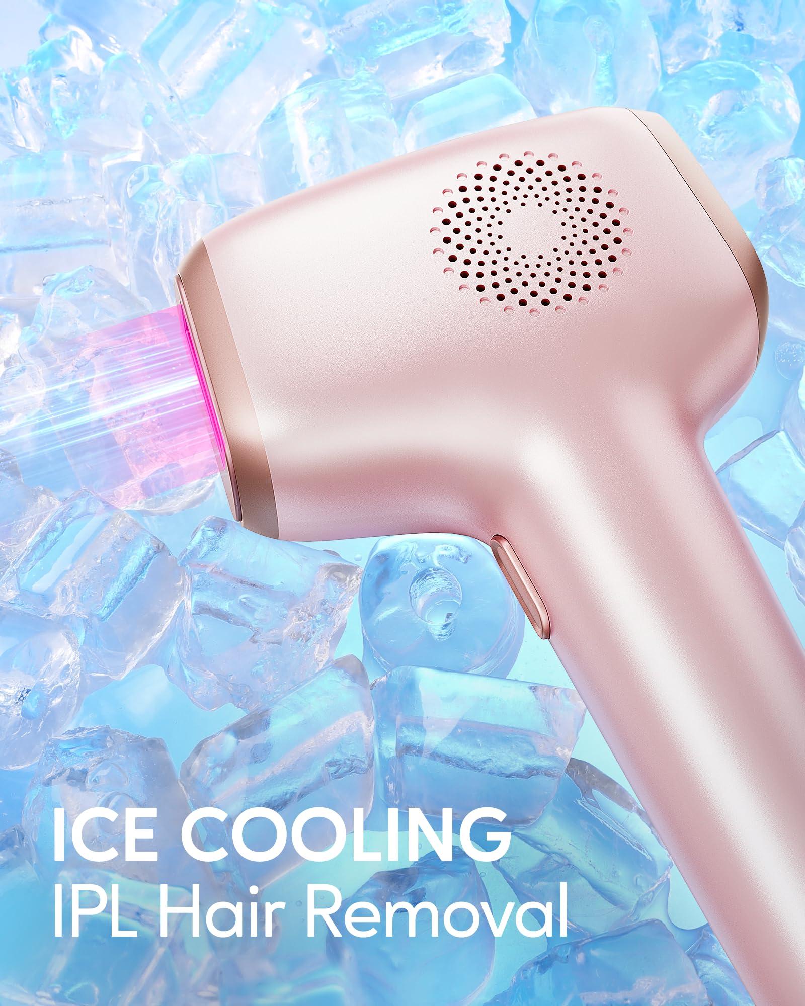 INNZA INNZA Laser Hair Removal with Ice Cooling Care Function for Women Permanent,999,999 Flashes Painless IPL Hair Remover, Hair Removal Device for Armpits Legs Arms Bikini Line