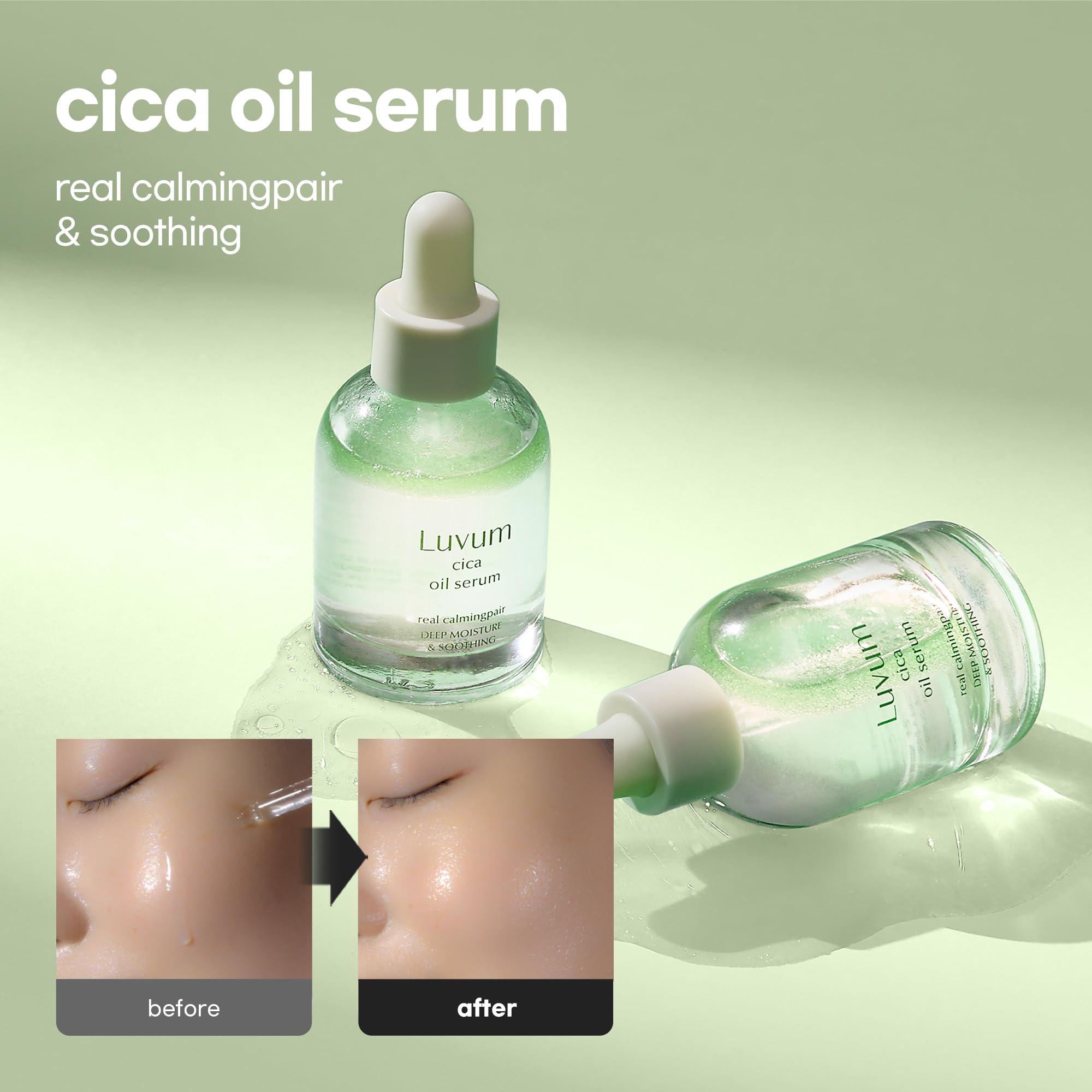 LUVUM Luvum Calming Repair Cica Oil Serum, Centella Essence, 40% Moisture Oil, 1.01 fl. oz