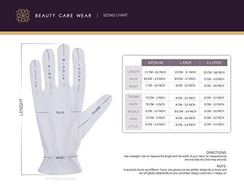 Beauty Care Wear White Gloves Medium (10 pair) - Cotton Gloves for Eczema, Cotton Gloves for Dry Hands, White Cotton Gloves for Women, Spa Glove, Lotion Glove, Sleeping Glove