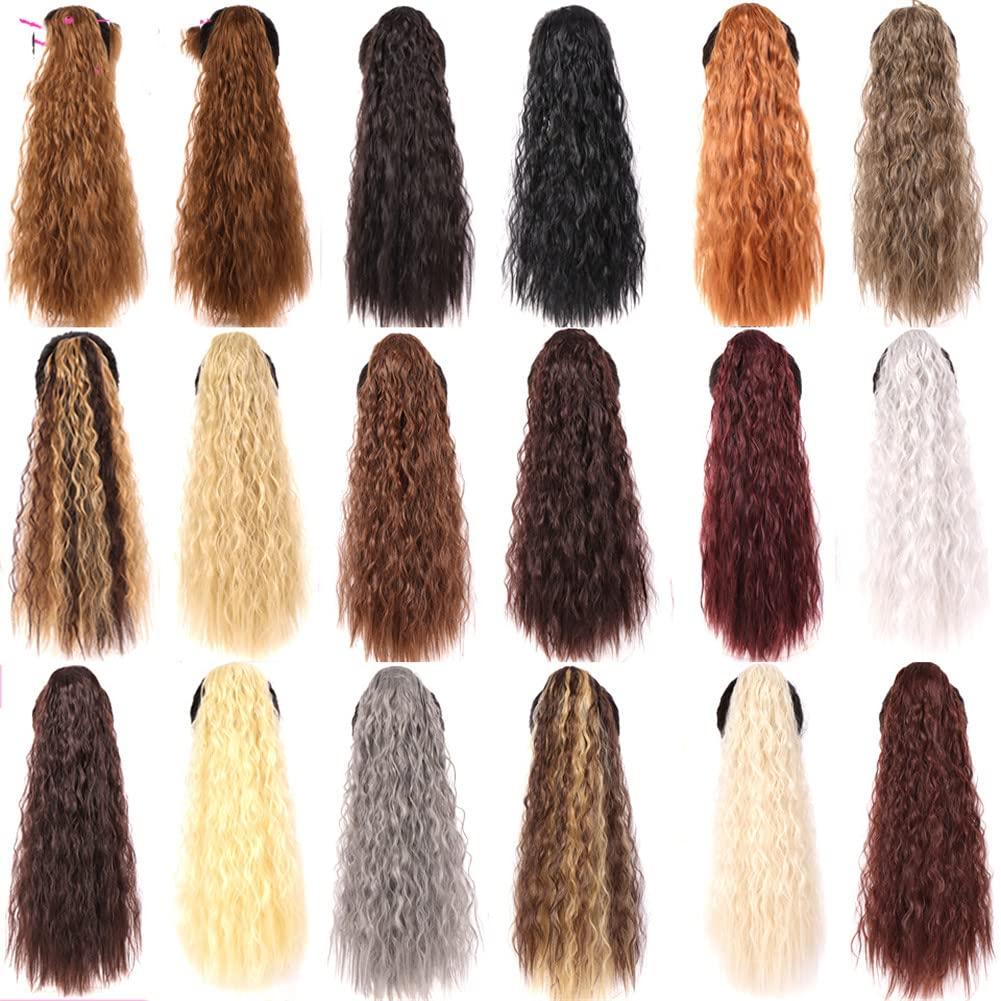 Youllyuu Drawstring Afro Kinky Curly Ponytailtail Hair Indian Hair Extensions For Women Black Brown Clip In Ponytailtail Hair T1B350