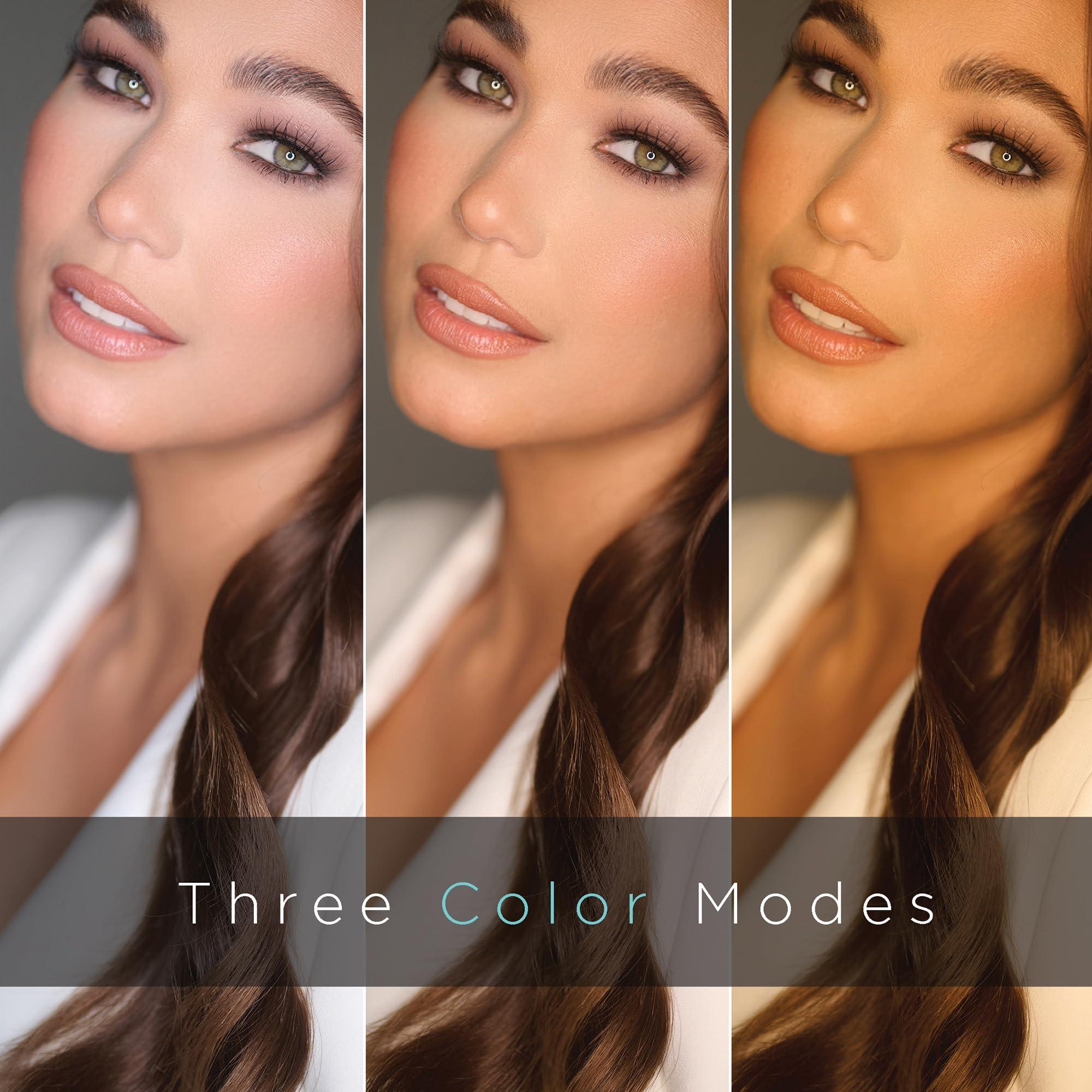 Ilios Lighting Ilios Lighting Portable Makeup Mirror with Adjustable Stand, Dimmable LED Lighting, 3 Color Modes, and Touch Control Perfect for Travel, Vanity, and Beauty On-The-Go