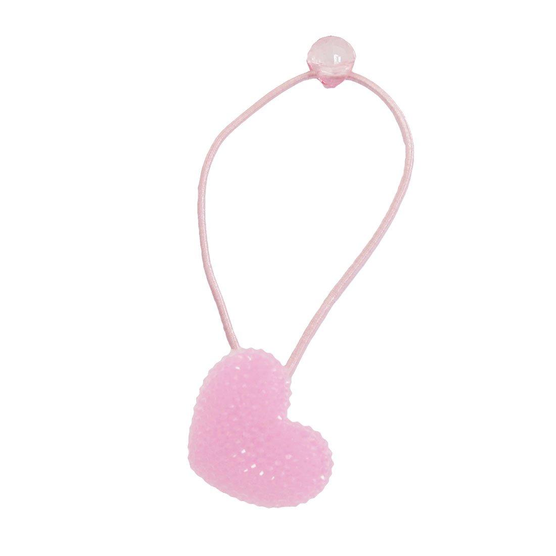 Qtqgoitem Qtqgoitem 2 Pcs Pink Heart Shape Plastic Pendant Elastic Girl Hair Tie Ponytail Holders Band (Model: 231 476 8e0 e35 093)