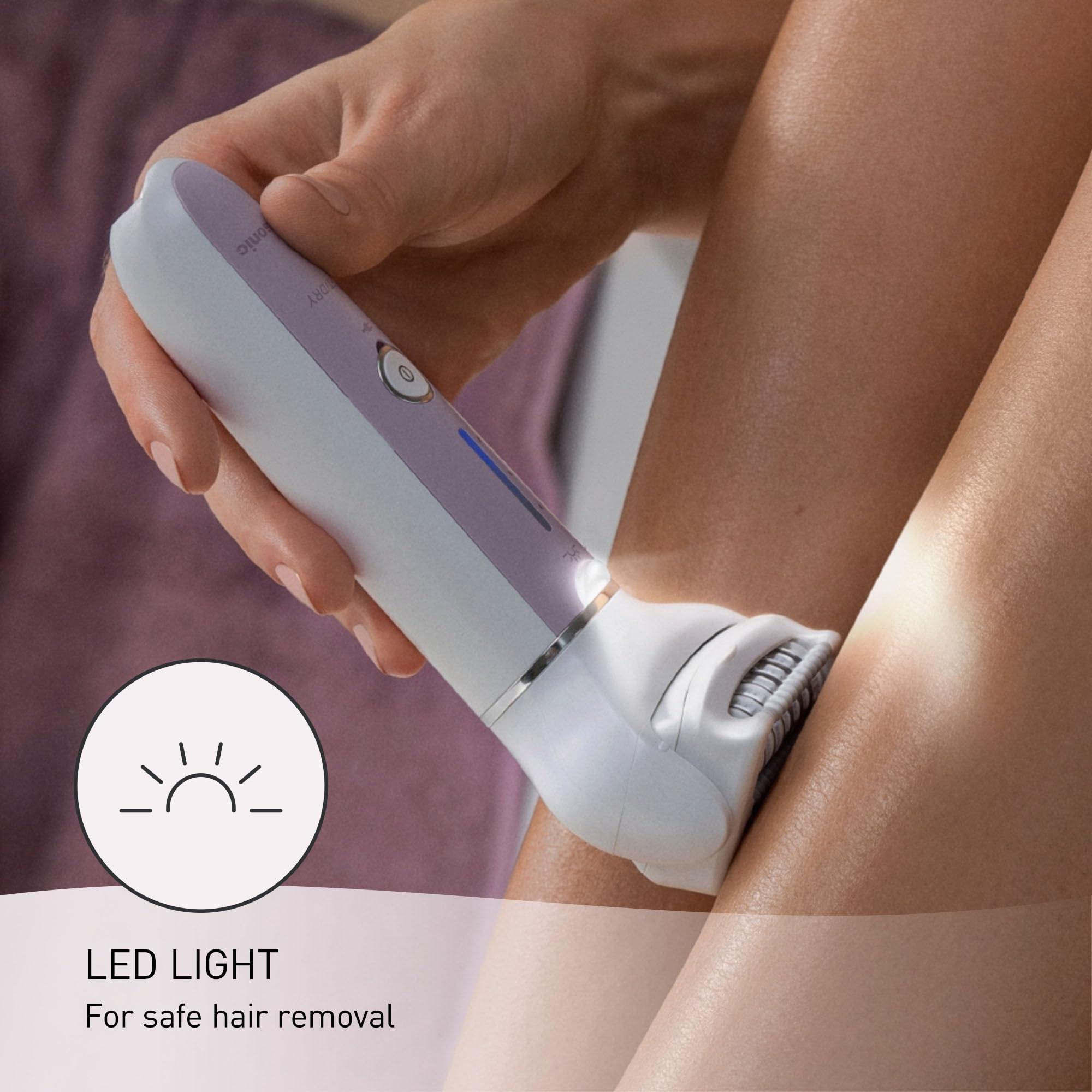 Panasonic Panasonic Epilator with Gentle Cap, Electric Hair Remover for Home, 3 Speed Settings, Wet Dry, Washable - ES-EY30