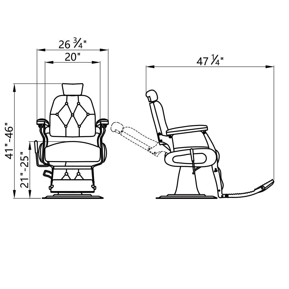 Dir Dir Barber Chair Heavy Duty Hydraulic Barbering Chairs Titan