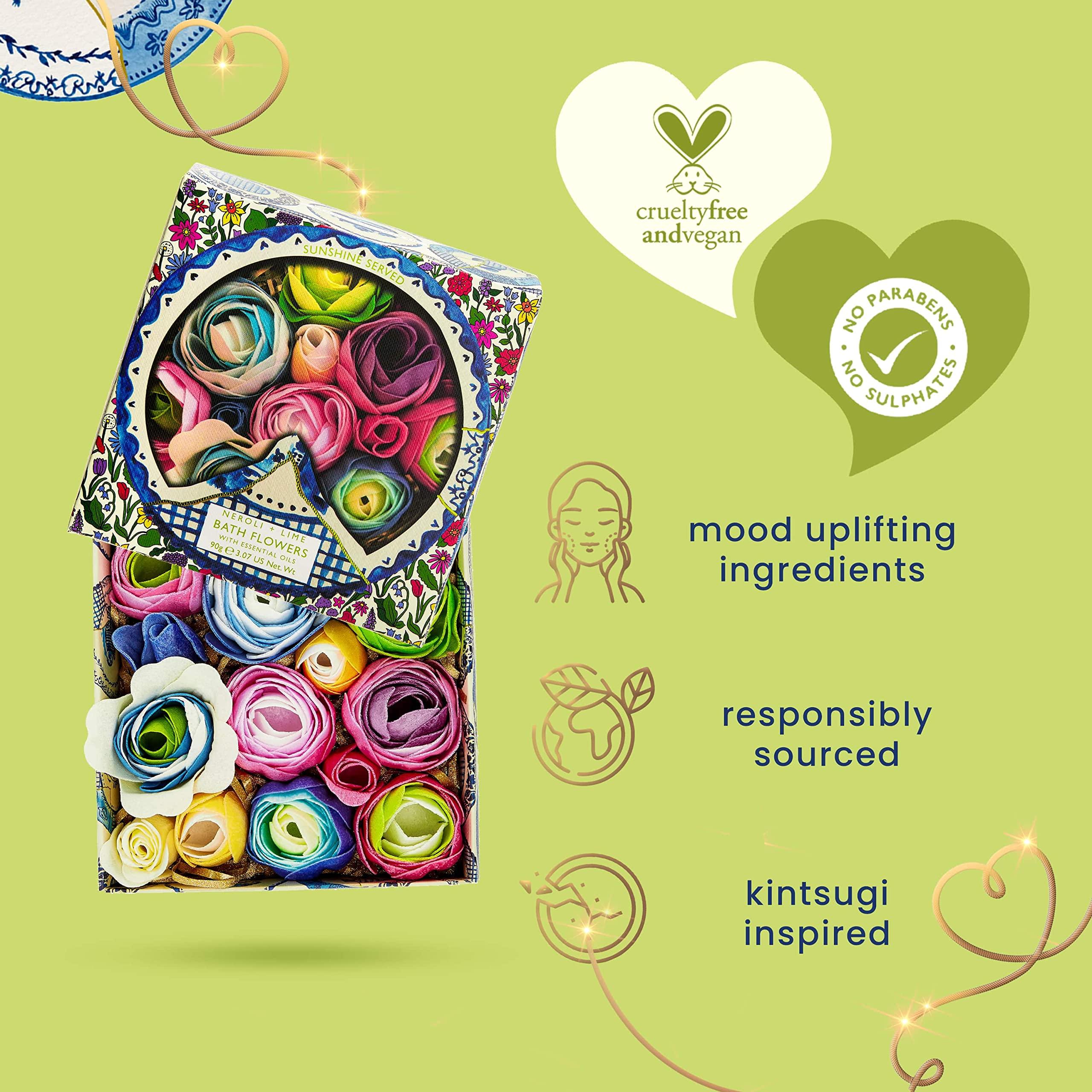 Heathcote & Ivory Heathcote & Ivory Sunshine Served Neroli & Lime Bath Soap Flowers 3.2oz