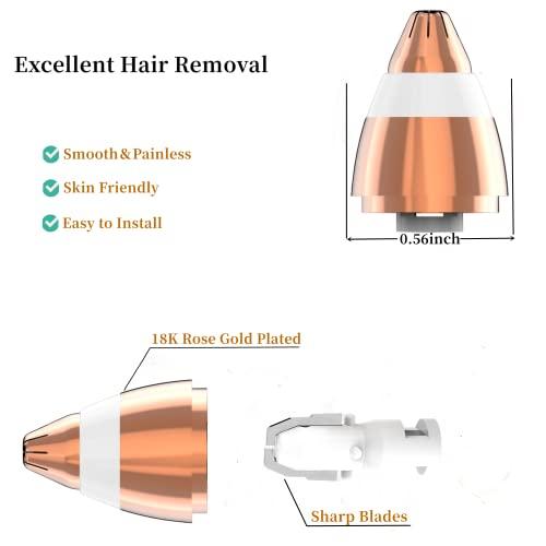 Colordiary Eyebrow Hair Remover Replacement Heads for Finishing Touch Flawless Facial Hair Remover,Painless Replacement Blades for Flawless Brows Hair Removal,with Cleaning Brush,As Seen On Tv(4 Count).