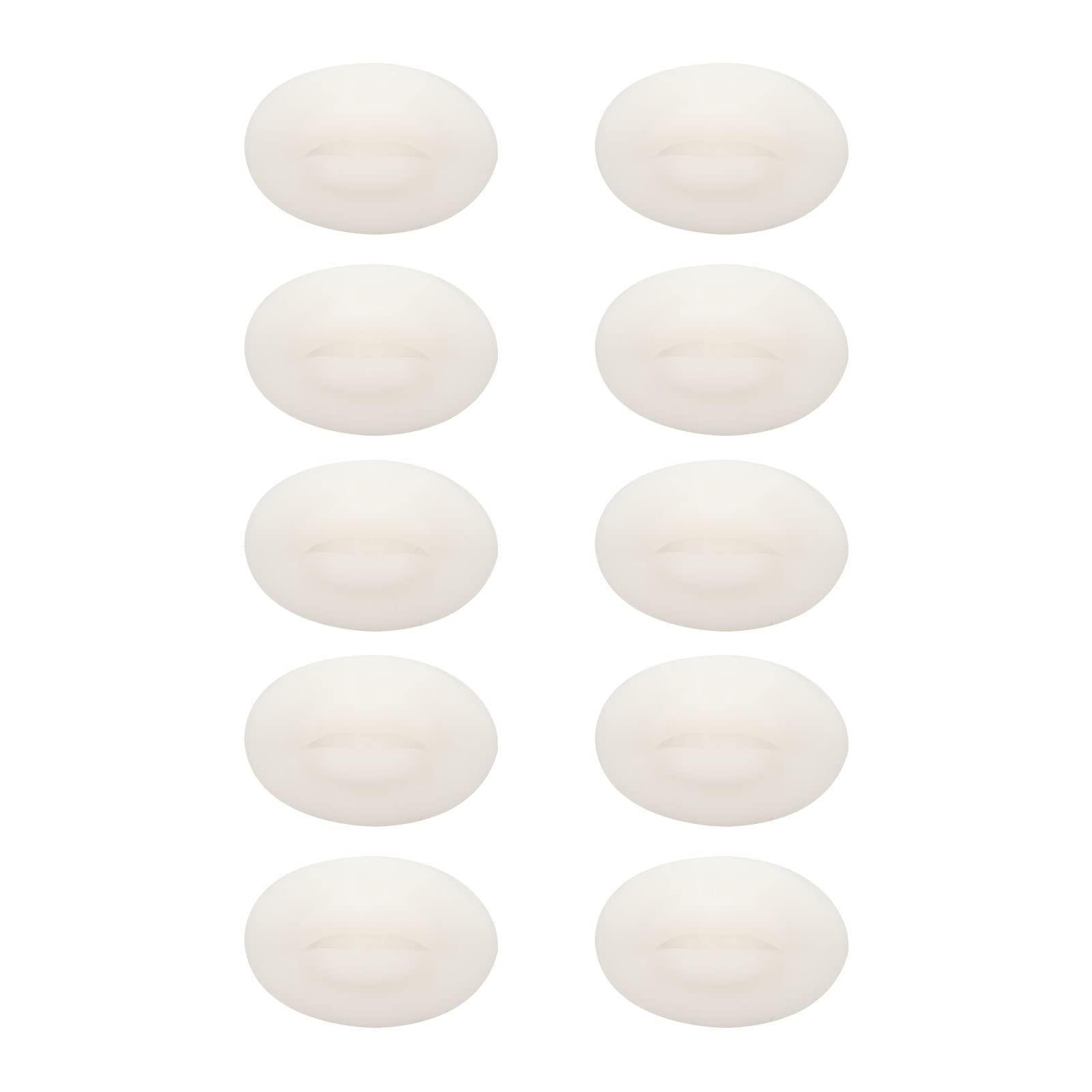 Diydeg Fake Lips, 10PCS Silicone Soft Flexible 3D Open Mouth Easy to Apply Colour Practice Lips Highly Reproducible Portable Silicone Lips Model for Makeup Practice (Semi Transparent