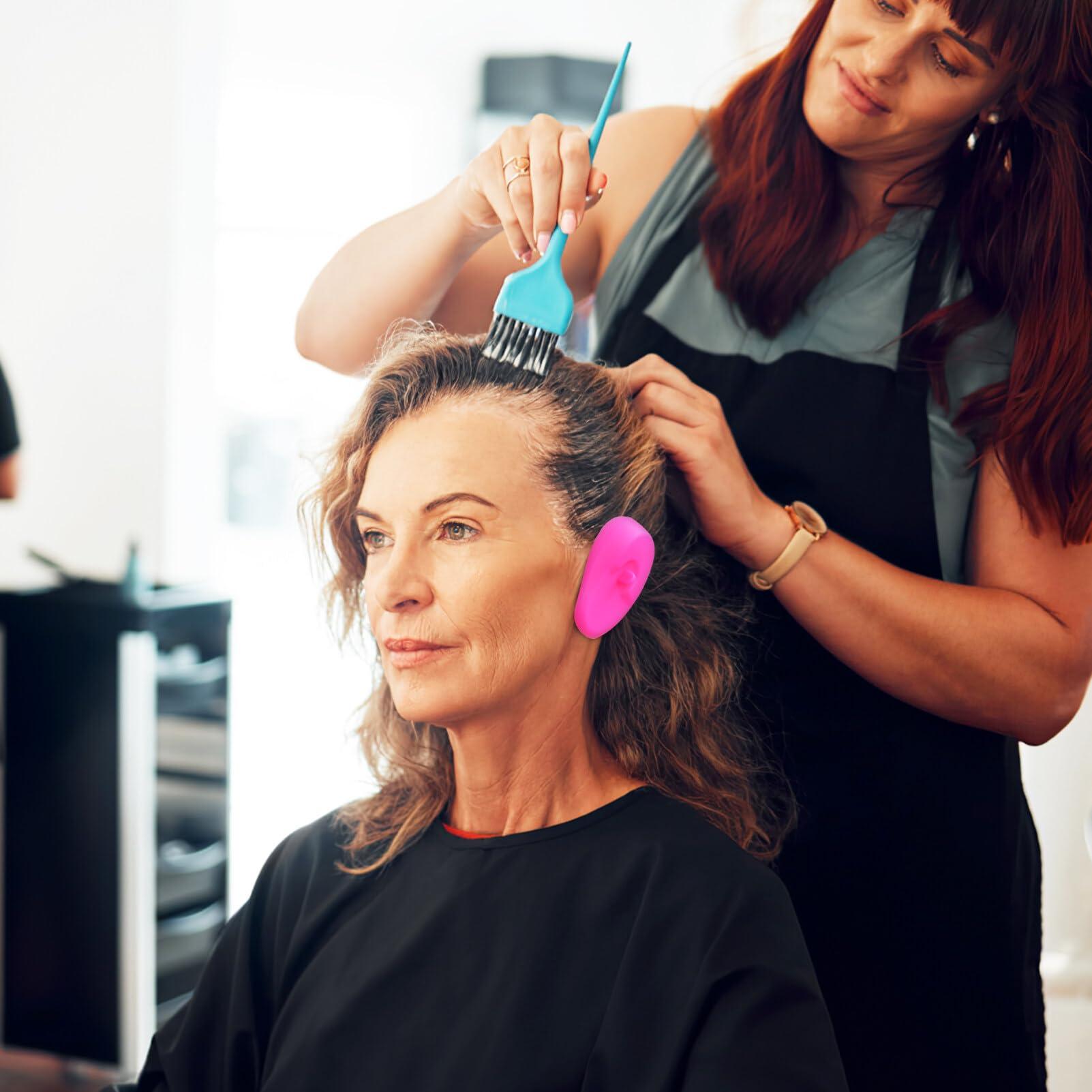 Healvian Healvian 2 Pairs Shower Cap Hair Dye Ear Protector Hair Dye Ear Covers Disposable Ear Protector Ear Caps for Shower Hairdressing Ear Protector Protective Case Take a Bath Plastic