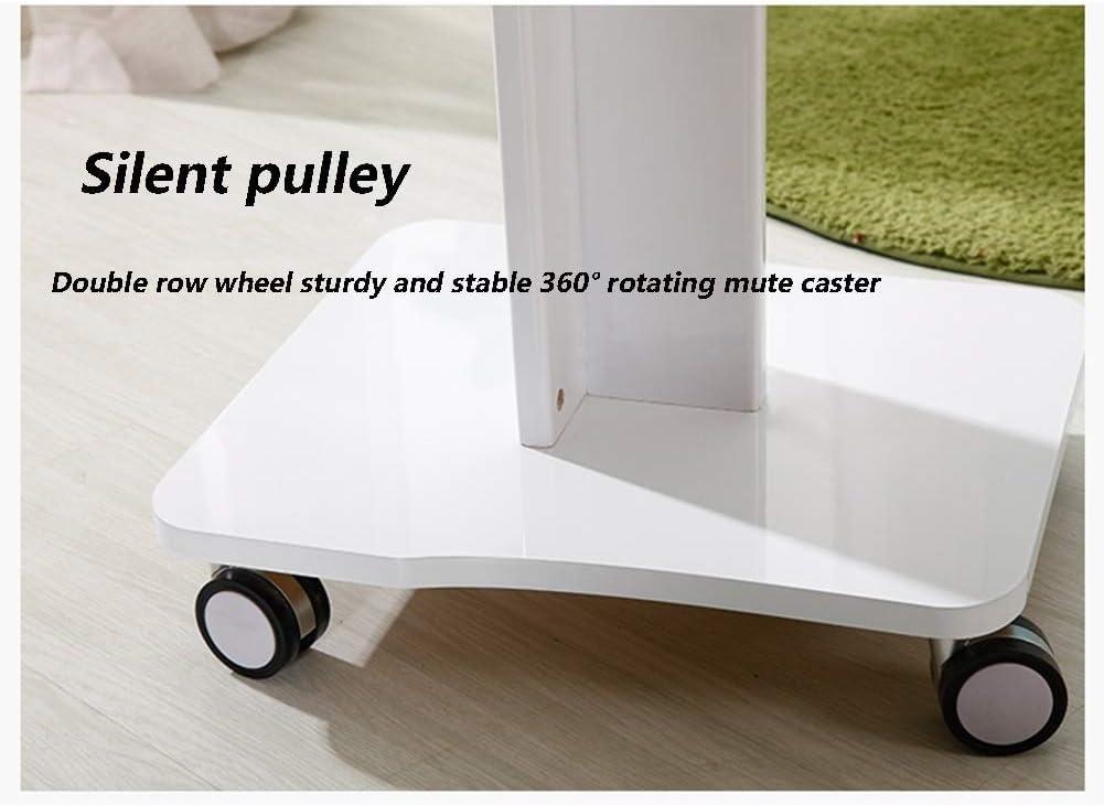 Katzowen Katzowen Utility Organizer Cart Wood Beauty Salon Trolley Roll-About Cart & Organizer, Hair Spa Equipment Styling Pedestal, Support 100kg, White