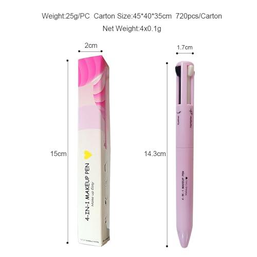 MKNZOME MKNZOME 4 in 1 Makeup Pen, 8 Colors Eyebrow Contour Eyebrow Pencil Eyebrow Pen Makeup Pencil 4 in 1(Eye Liner, Brow Liner, Lip Liner, Highlighter) Travel Beauty Makeup Pen, 2 Count