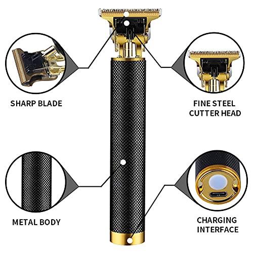 QYY QYY Hair Engraving Pen Shaver, Professional Rechargeable Hair Trimmer Clipper, Stainless Steel Lettering Clipper Styling Tools for Hair/Eyebrows/Beards