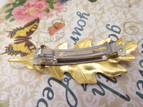 Angelina Verbuni Oak Leaf Hair Clips Leaf Barrette Bridal Barrette leaf leaves Artisan Crafted Hair Clips