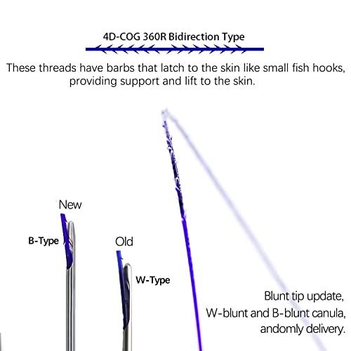 elves Elves 4D COG PDO Threads for Face Whole Body Lift B19G-100 / PDO Cog Threads Bidirectional Blunt-Type for Face Lift/10pcs