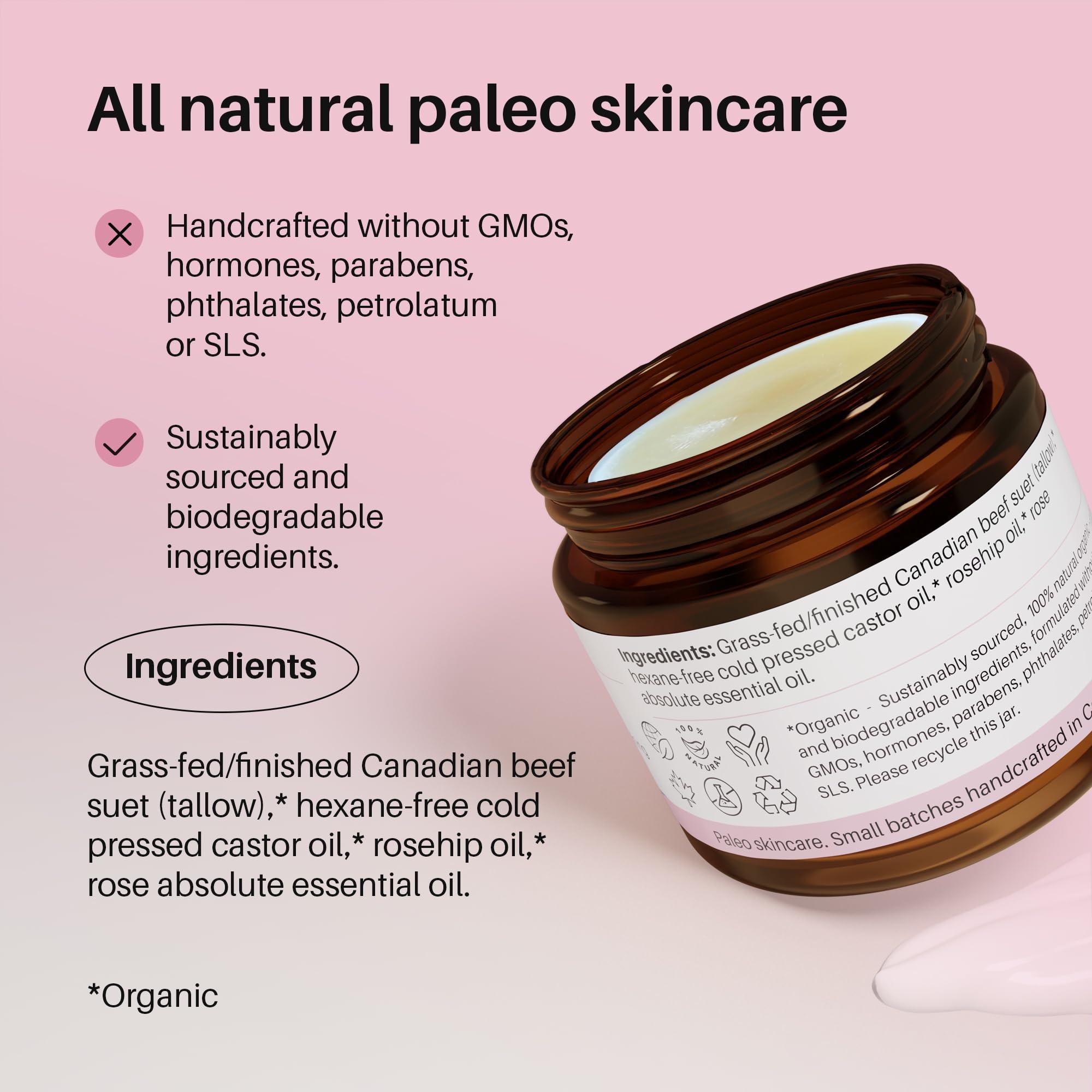 Lipidology Skincare Organic Rose Tallow Balm, 60 ml