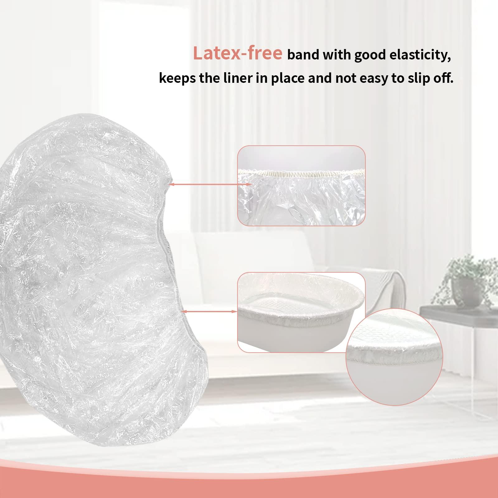 Charmyth Charmyth Pedi Guard Bath Liners, Disposable Pedicure Liners, Spa Footsie Clear Pedi Guard Bath Liners for Foot Bath Spa Massage Thick Elastic 100 Count