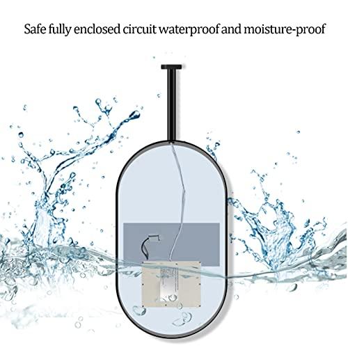 LHYZF LHYZF Oval Ceiling Mirror, with Metal Frame and Boom for Bathroom Washroom Makeup Shaving Cloakroom Bedroom - Customizable Metal Boom (Size : 50cmx70cm)