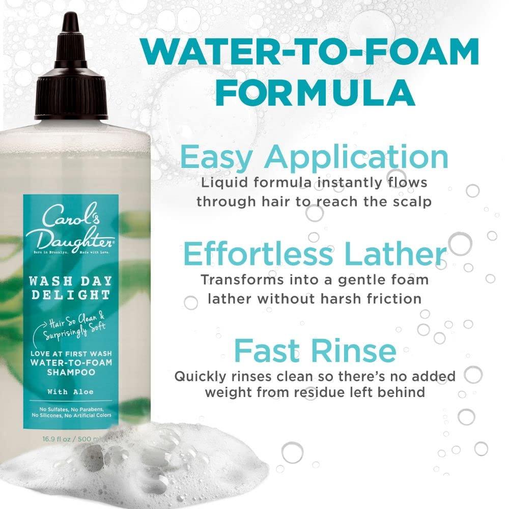 Carol's Daughter Carol\'s Daughter Wash Day Delight Sulfate Free Clarifying Shampoo and Deep Conditioner Gift Set with Aloe and Micellar - Best for Curly, Natural, and Textured Hair  Detangle and Moisturize