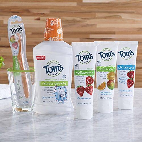 Tom's of Maine Tom\'s of Maine Natural Children\'s Fluoride-Free Toothpaste, Silly Strawberry, 4.2 Oz(Pack of 3)