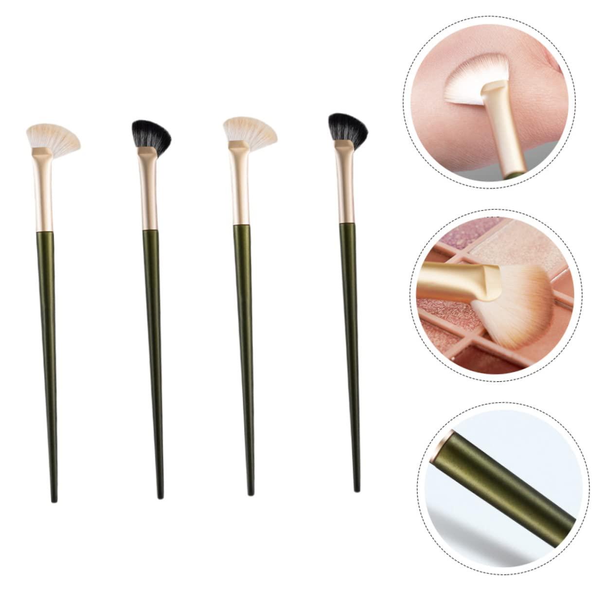 Hemoton Hemoton Angled Nose Contour Brush Kit 4 Pieces Makeup Brush for Foundation Concealer Save Time Quick Application