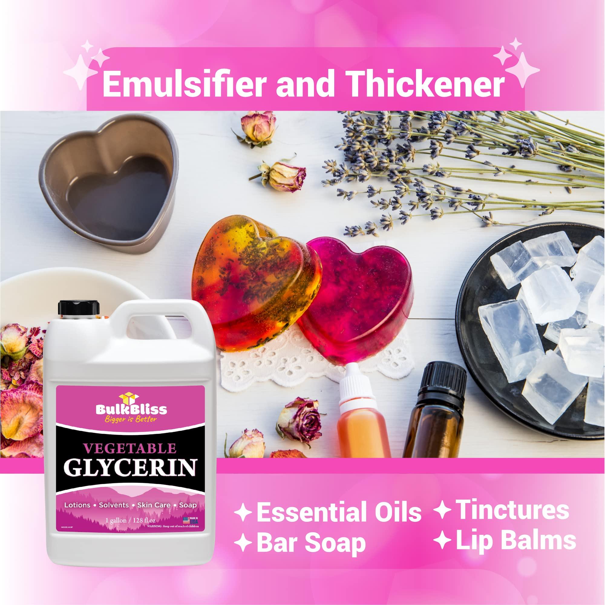 BulkBliss BulkBliss Vegetable Glycerine Food Grade, Non-GMO for Skin, Crafts - 1 Quart Glycerin Liquid (32oz)