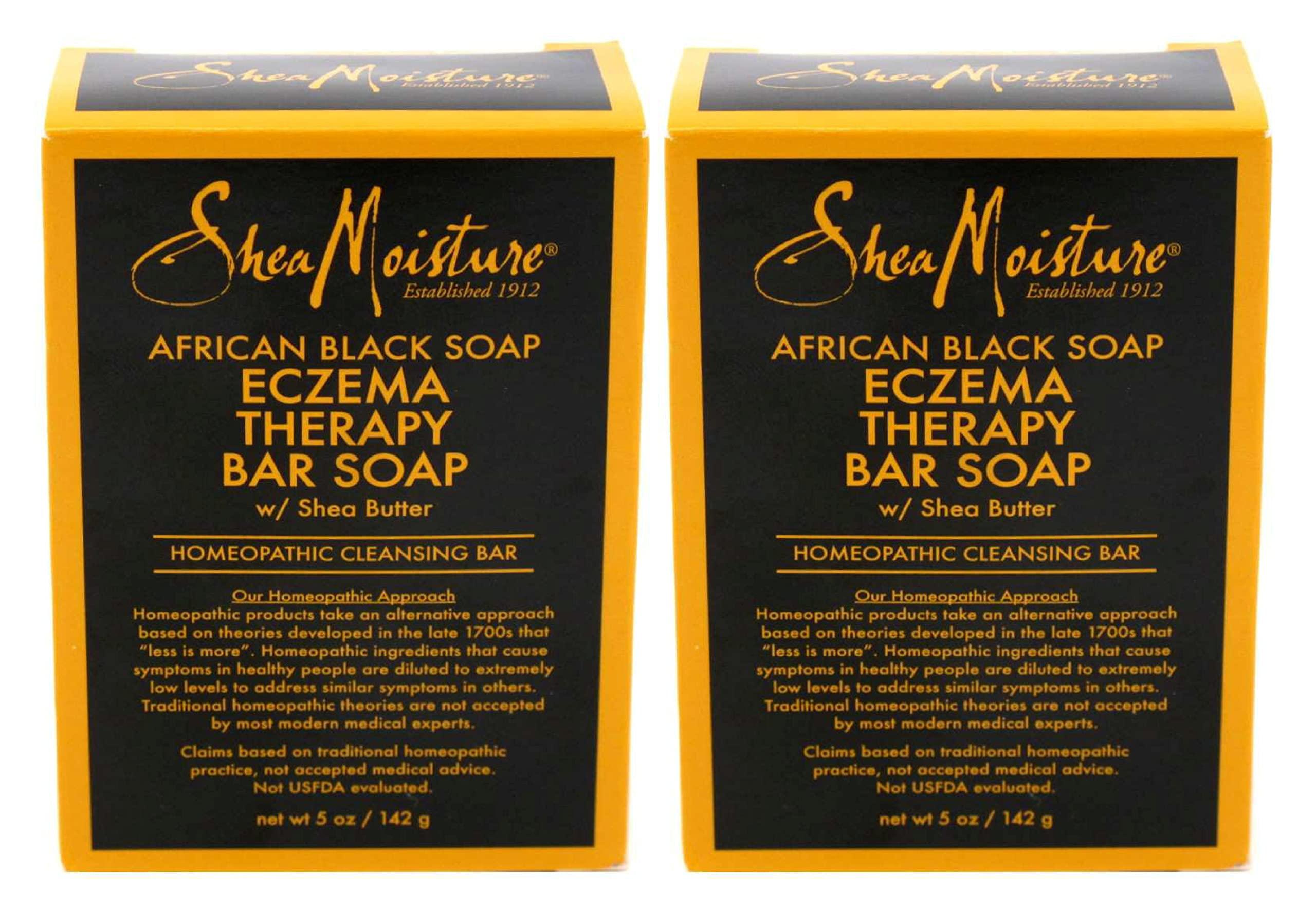 SheaMoisture Shea Moisture Soap 5 Ounce Bar African Black (Eczema Therapy) (148ml) (2 Pack)