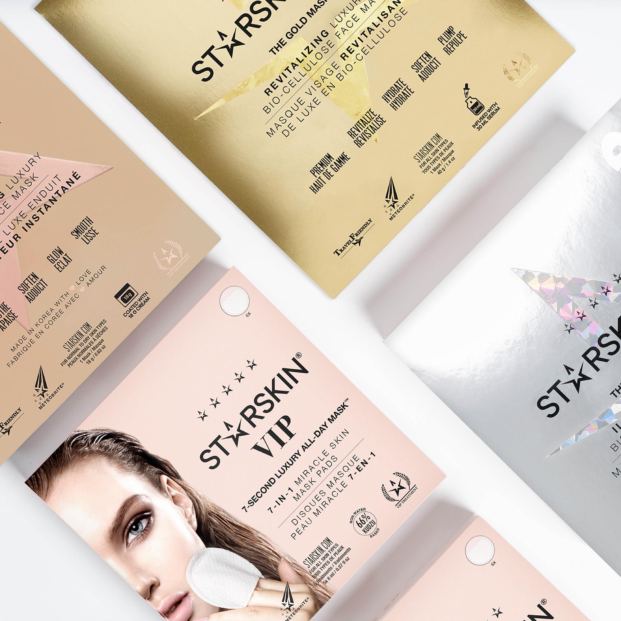 STARSKIN STARSKIN 7 Seconds All-Day Mask 18 Pads, 7-in-1 Facial Korean Toner Pads for Instant Hydration and Refreshed Skin, all Skin Types, Exfoliating and Pore Care with 66% Kudzu Root, K Beauty Skincare