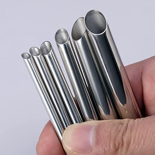 DJCIW DJCIW 00G Receiving Tubes for Piercing Needles, 316L Surgical Stainless Steel Holding Piercing Tool for Ear Nose Septum Belly Cartilage Daith Rook Piercing (10mm)