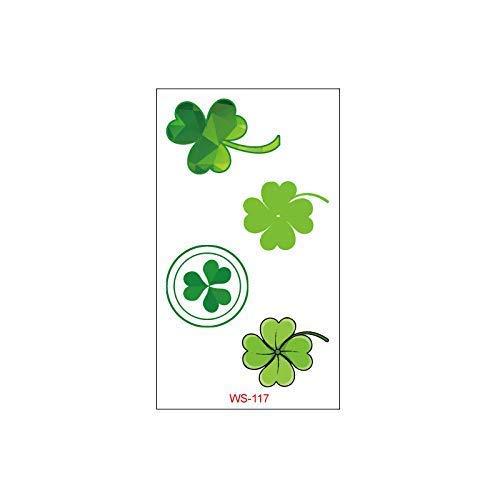 Encci St. Patrick's Day Tattoos – 10 Sheets Encci Temporary Shamrock Tattoos 10 Set For St.Paddy's day Irish Tattoo Sticker Clover Tattoos Parade Party Favors Decorations (style 1)