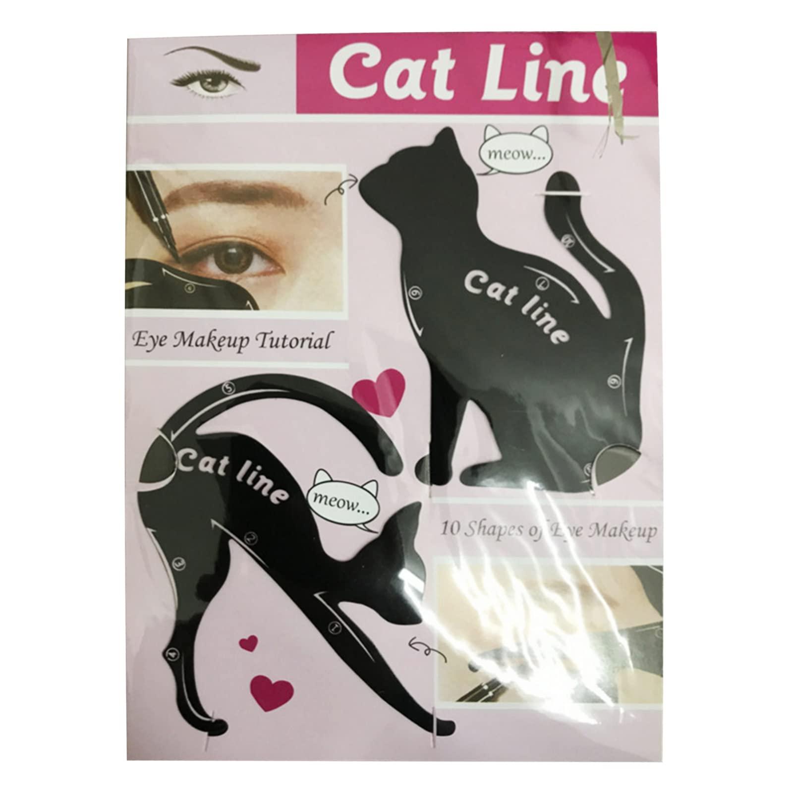 jklymm jklymm Cats Eyeliner Stencils Smoky Eyeshadow Applicators Template Plate Cats Eye Liner & Eye Guide Template Tools Eye Makeup Tools To Create Cat Eyes Liner Eye Makeup Tools And Accessory
